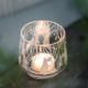Muurlamuurla ແກ້ວ candlestick ໄມ້ປະດັບແກ້ວນ້ໍາ