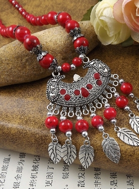 少数民族松原挂件吊坠波项链