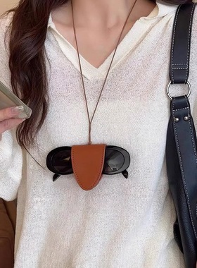 复古民族风磁吸墨镜夹项链毛衣链