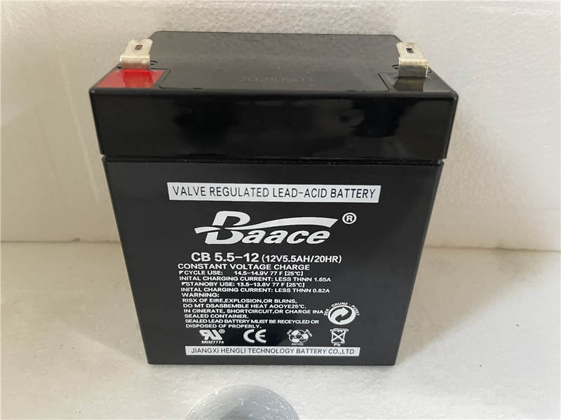 BAACE蓄电池CB5.5-12医疗仪器仪表12V5.5AH消防电梯 应急电源童车 - 图1