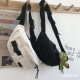 Ins wind canvas bag women's chest bag men's Japanese style Korean version Harajuku all-match sports waist bag workwear student crossbody bag trendy