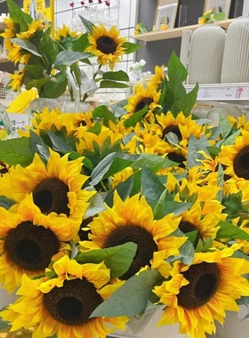 思米加人造花向日葵假花花束宜家