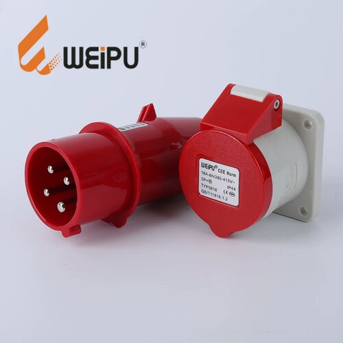 威浦工业插头座 16A4芯IP44 TYP233 2618 3618 5618 6618 533 633 - 图2