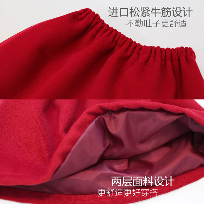 儿童半身裙冬款毛呢裙新年圣诞宝宝秋冬小女孩外出小童冬季裙子,淘宝优惠券,粉丝福利购,淘宝优惠卷