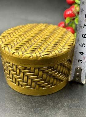 包邮古玩杂项 茶叶罐 八宝茶叶罐 铜茶叶罐家居工艺装饰摆件 可用