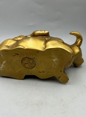 古玩杂项 十二生肖 生肖牛 摆件 牧童骑牛家居工艺装饰 铜器 复古