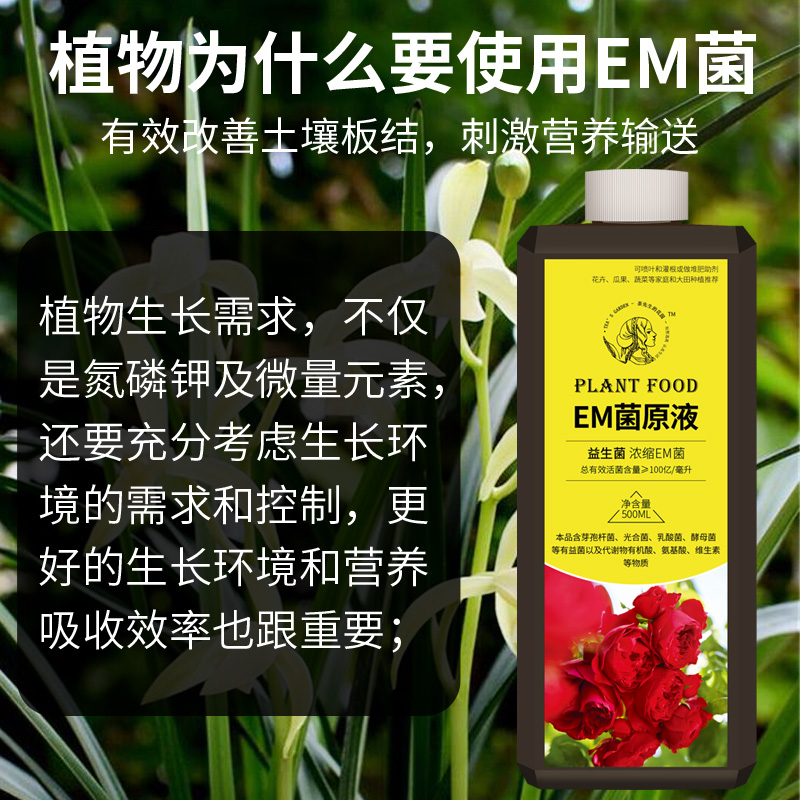 em菌原液种植专用兰花原露微生物菌肥发酵剂花卉用土壤改良剂em - 图1