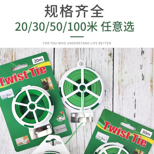 扎丝绑丝葡萄绑枝扎丝铁丝塑料包塑扎丝绑扎丝绑丝 细铁丝手工diy - 图0