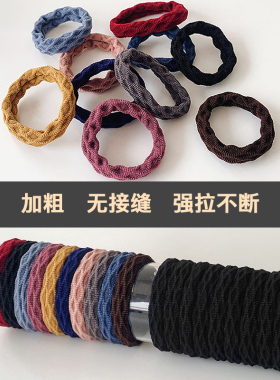橡皮筋扎头发绳高马尾女生简