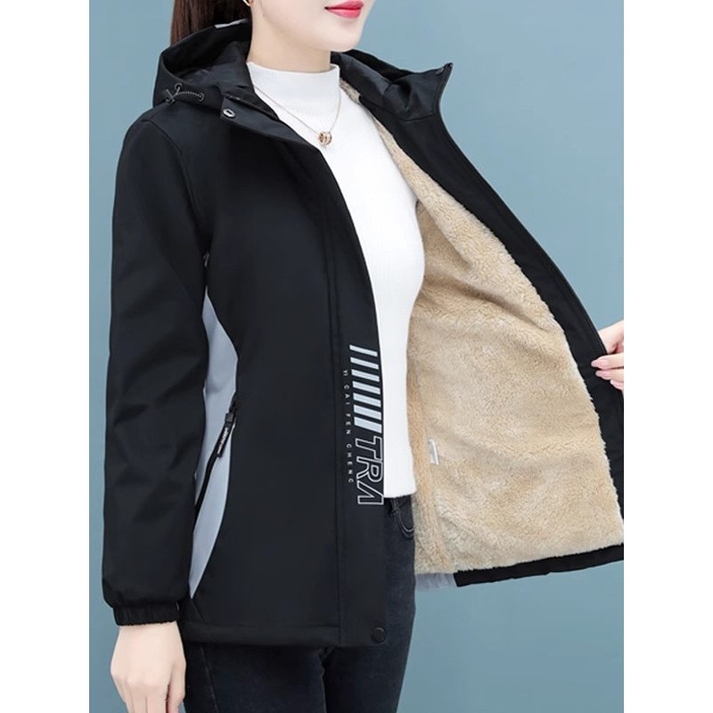 欧洲站冲锋衣外套女新款加绒加厚爆款宽松棉服休闲夹克冬短款上衣,淘宝优惠券,粉丝福利购,淘宝优惠卷