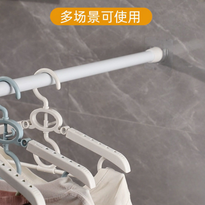 伸缩杆托免打孔窗帘杆固定座u型免打孔衣柜挂杆托自粘门帘底