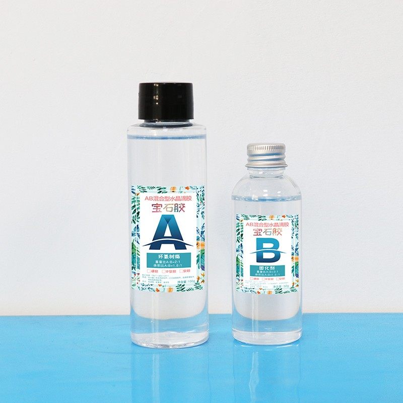 高透明环氧树脂水晶滴胶ab胶 diy材料手工晶瓷画麻将河流桌慢干胶_虎窝淘