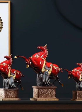 2026将军马唐马摆件陶瓷家居工艺品办公室书房客厅装饰品创意