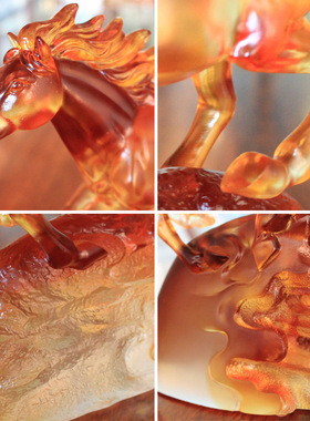 琉璃十二生肖马高档商务礼品摆件