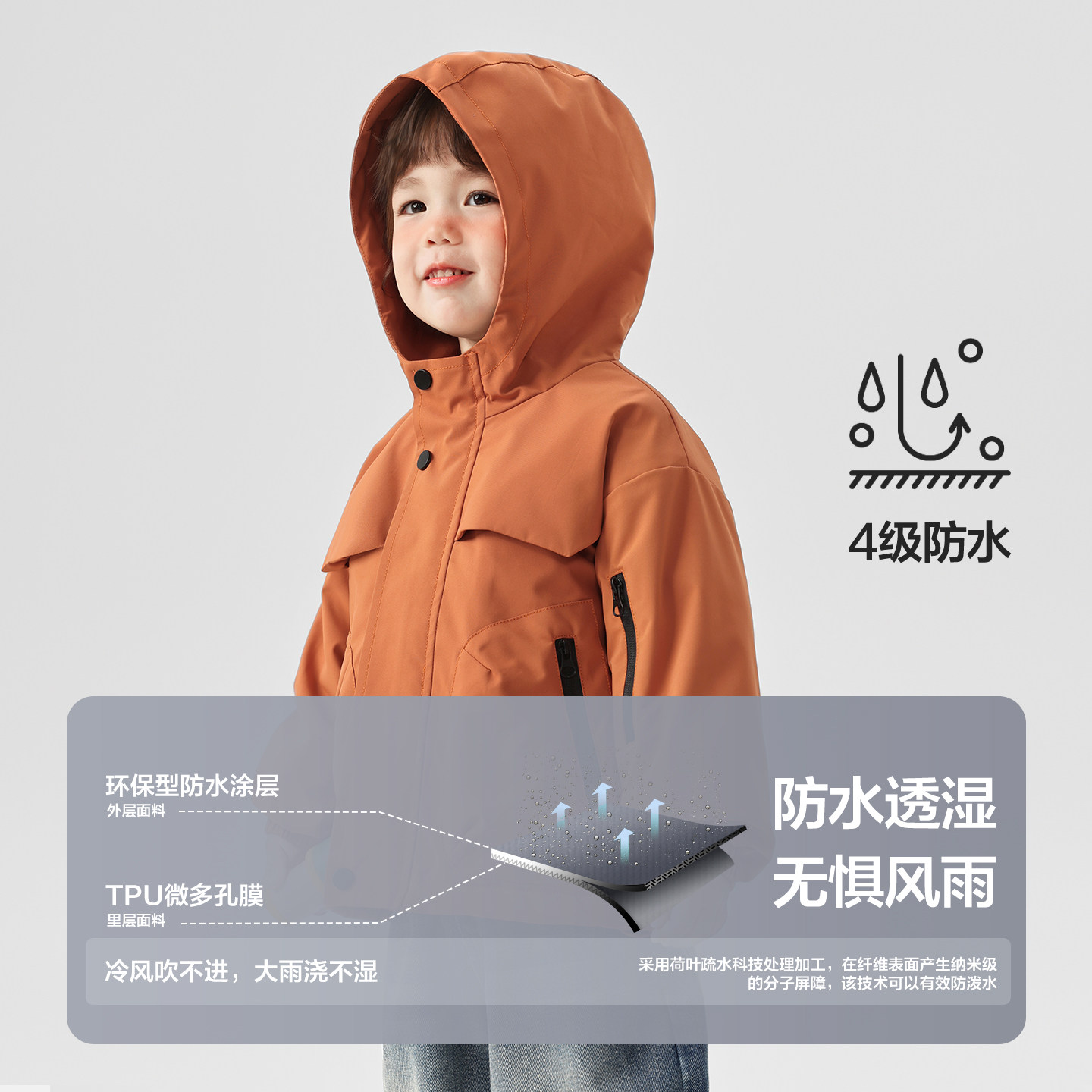 右欧男童女童加绒连帽外套棉服户外防风防水徒步儿童冬季新款童装,淘宝优惠券,粉丝福利购,淘宝优惠卷