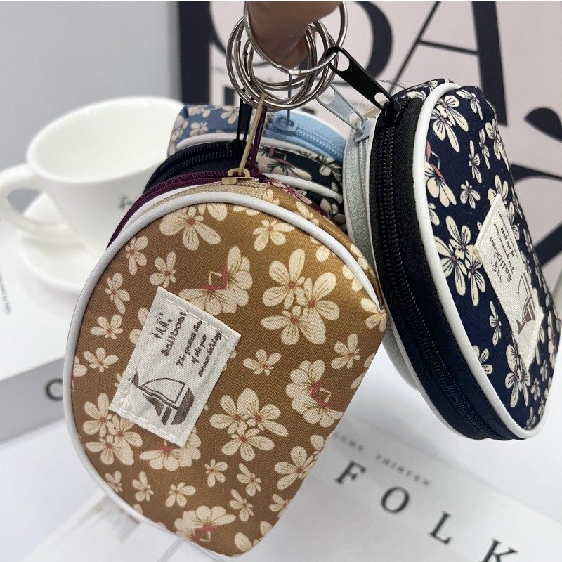 新款半圆零钱包帆布硬币包田园迷你小包手拿布艺小礼品韩版简约,淘宝优惠券,粉丝福利购,淘宝优惠卷