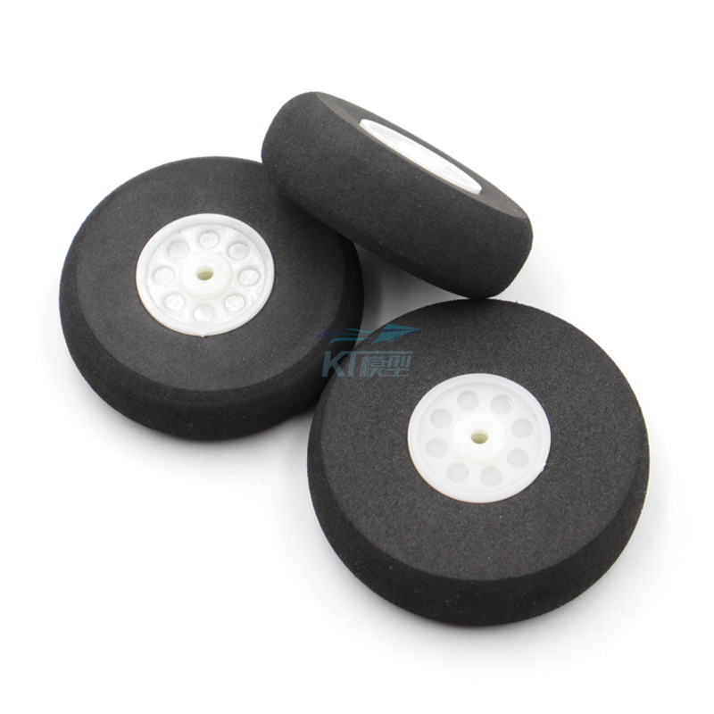 KMP遥控航模固定翼飞机起落架轮子EVA轮胎厚18MM直径50 55 60MM - 图1