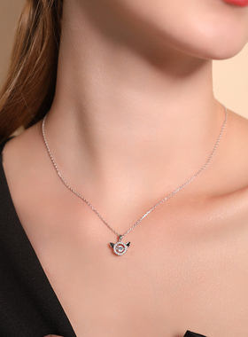 心天使纯银钻石系列吊坠母女项链
