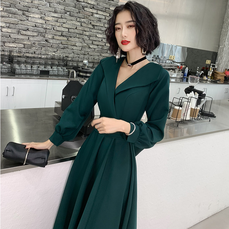 高端连衣裙女宴会气质2020冬晚礼服 ulh礼服/晚装