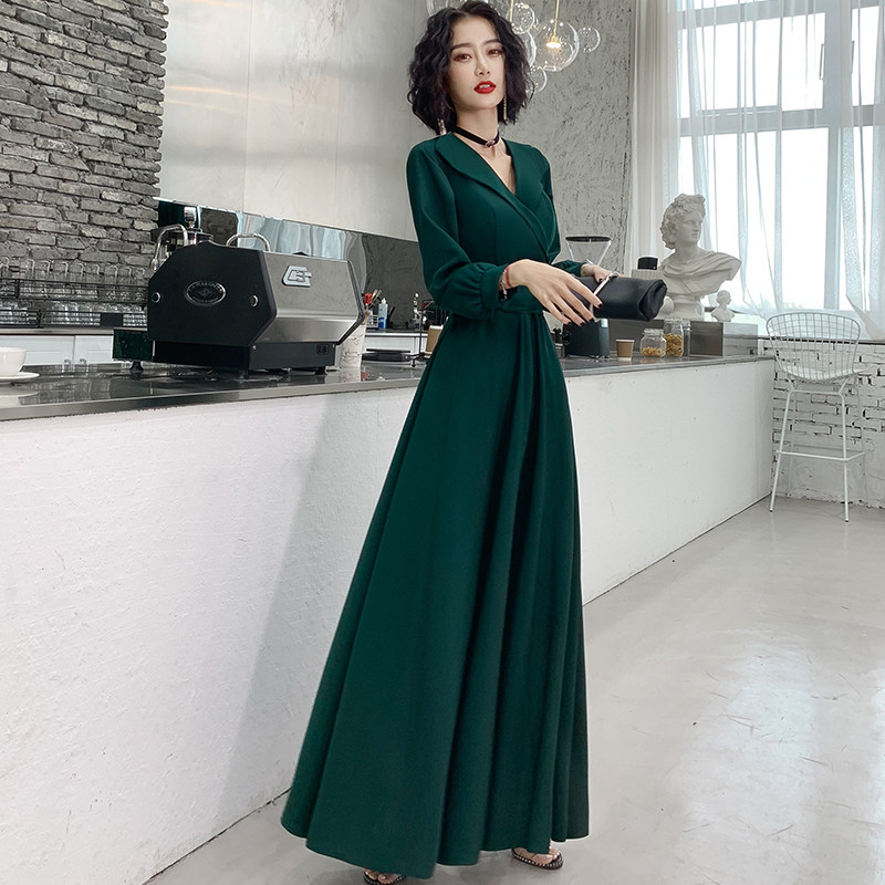 高端连衣裙女宴会气质2020冬晚礼服 ulh礼服/晚装