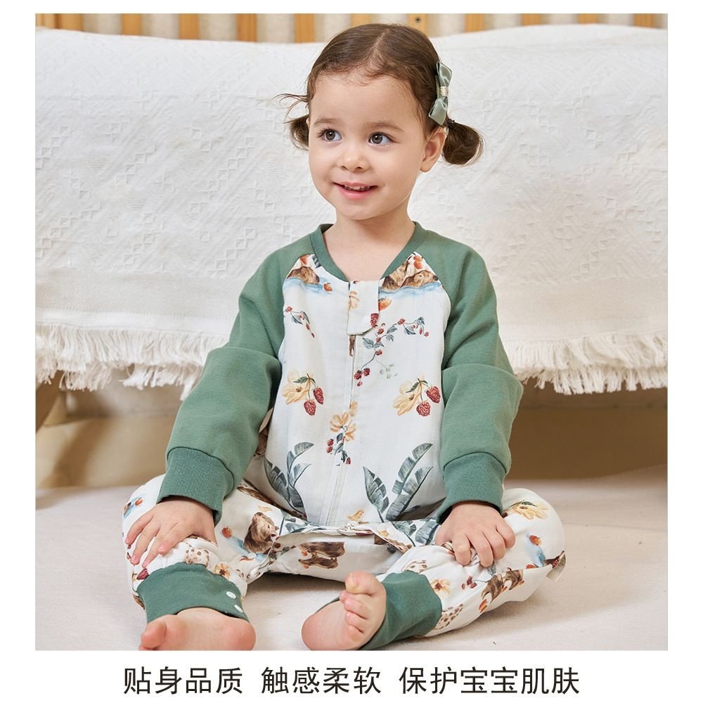 安旦秋冬新款婴儿睡袋六层竹棉纱布分腿宝宝四季儿童睡袋防踢被,淘宝优惠券,粉丝福利购,淘宝优惠卷