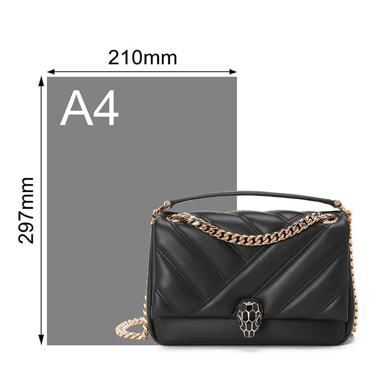 bvlgari /宝格丽蛇头链条单肩包 LAMAVO女士包袋