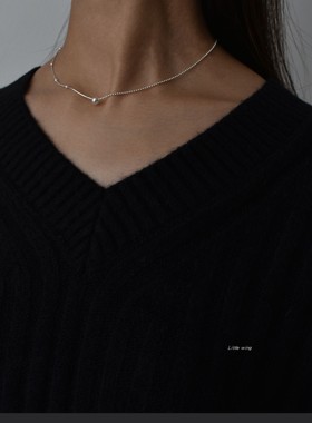 S925银女简约气质通勤项链