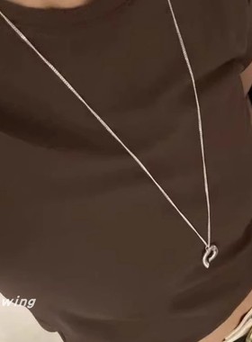 铜女向日葵欧尼同款长款项链