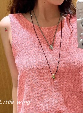 铜女时尚减龄爱心吊坠项链