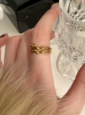 女钛钢简约风高级感指环