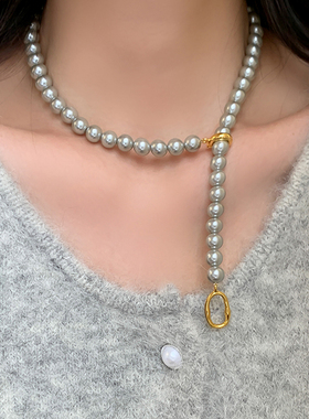 珍珠女简约大气项链高级感