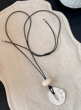 秋冬法式轻奢不规则银色水滴吊坠高级感项链毛衣链长款时髦大气女