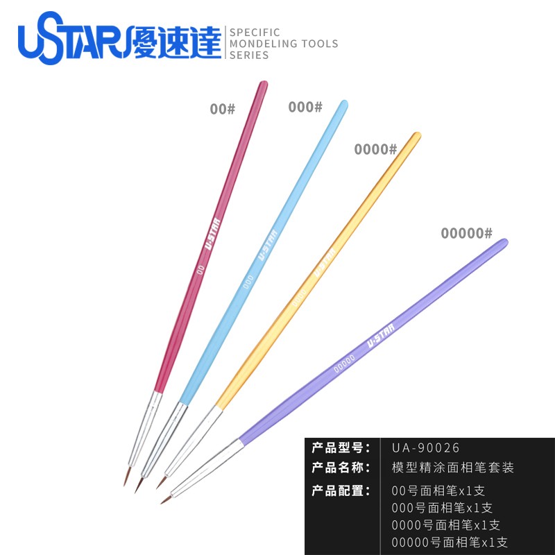 USTAR/优速达 模型上色面相笔 手涂勾线渗线 00-0000号 UA-90026 - 图2