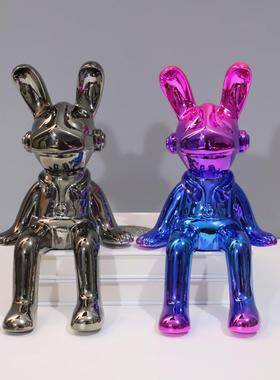 现代简约恶魔兔样板房售楼部卧室客厅书房餐厅电视柜软装饰品摆件