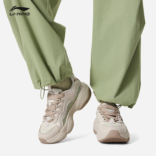 李宁时尚系列蜜糖V2 女子休闲鞋老爹鞋舒适厚底百搭运动鞋AGCU296 - 图0