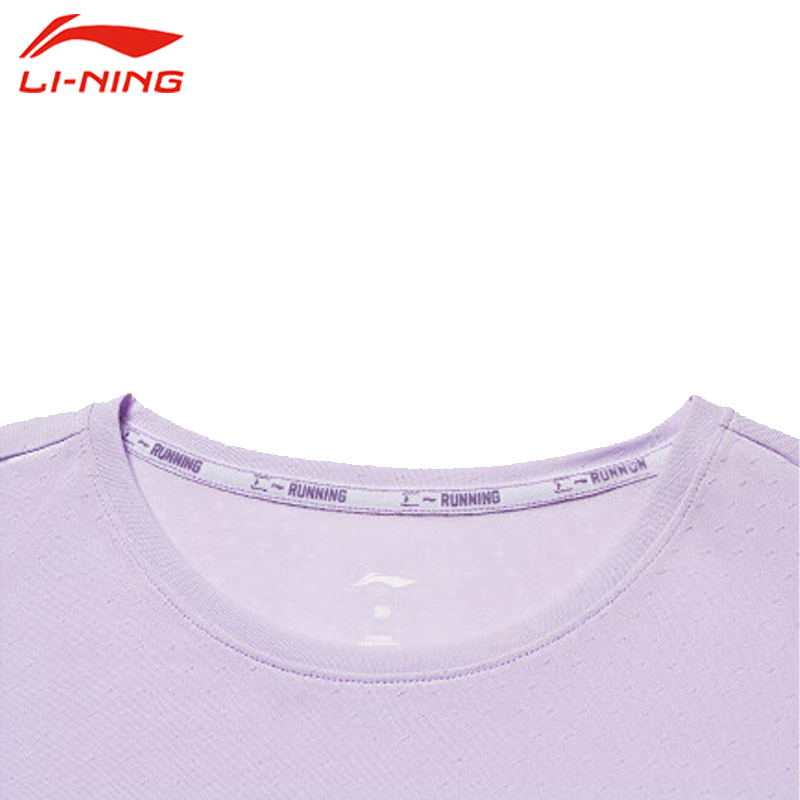 LI-NING/李宁夏季跑步系列 运动T恤时尚简约透气舒适短袖上衣女款