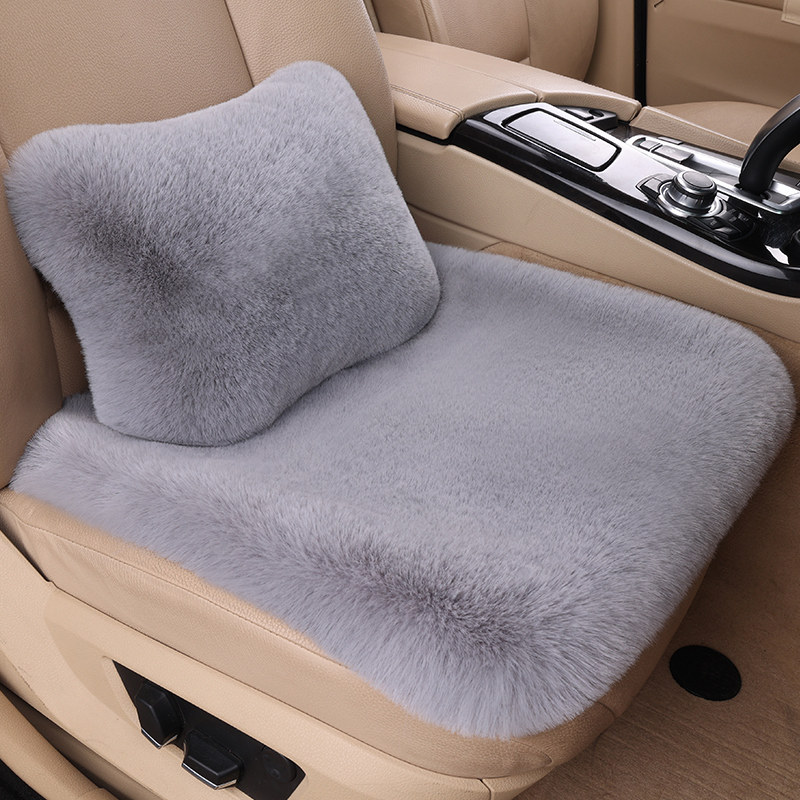 冬季汽车坐垫羊毛绒无靠背三件套座垫兔毛加厚保暖单片网红小方垫,淘宝优惠券,粉丝福利购,淘宝优惠卷