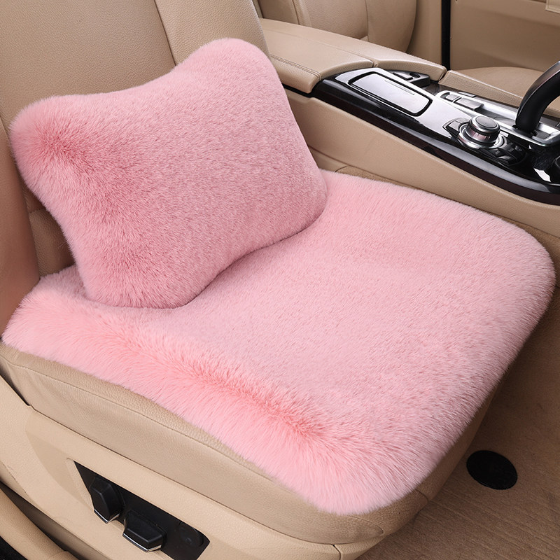 冬季汽车坐垫羊毛绒无靠背三件套座垫兔毛加厚保暖单片网红小方垫,淘宝优惠券,粉丝福利购,淘宝优惠卷