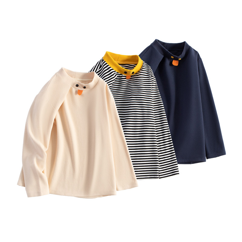 viciusss丸社男女童长袖T恤绒感打底衫儿童卡通休闲百搭舒适上衣,淘宝优惠券,粉丝福利购,淘宝优惠卷