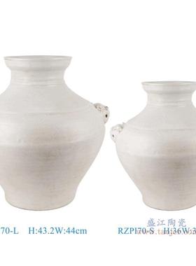 景德镇开片裂纹釉狮子头耳