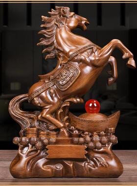 中式立马摆件树脂工艺品客