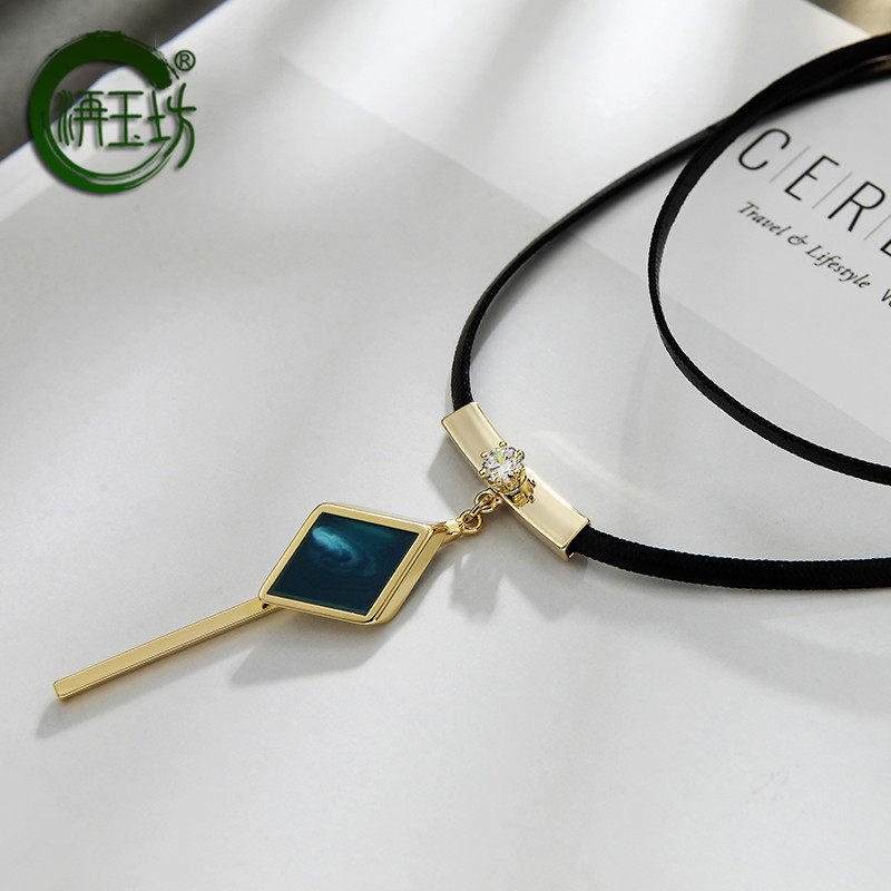 洅玉坊新款洛言乐章双层女锁骨链 洅玉坊项链