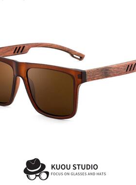 复古防紫外线竹木太阳眼镜男潮流偏光太阳镜时尚遮阳墨镜