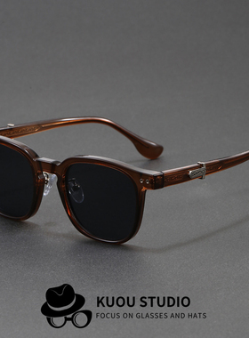 复古丙酸插针防晒方框太阳镜