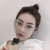 [王柳雯网红同款街拍大脸显瘦眼镜框女韩版近视圆平光大框眼镜女潮]