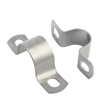 Jinchao 304 Stainless Steel Cantonese thickened riding clamp U-shaped buckle pipe clamp bracket pipe hose clamp fixed water pipe clamp