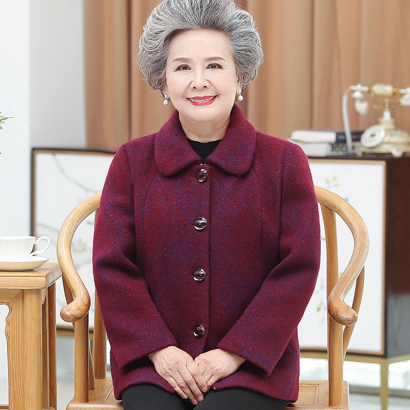 新款女装秋冬装水貂绒外套60岁70 蔓姿莲中老年女装