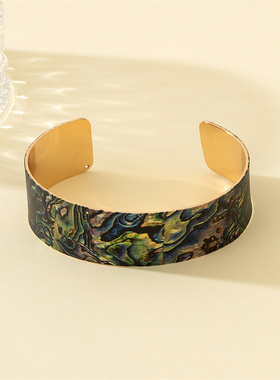 复古风时尚个性简约百搭双色手镯