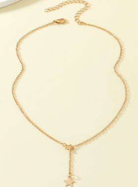 欧美风时尚个性简约气质金色吊坠