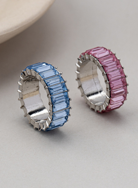 冷淡风时尚个性简约戒指双色套装